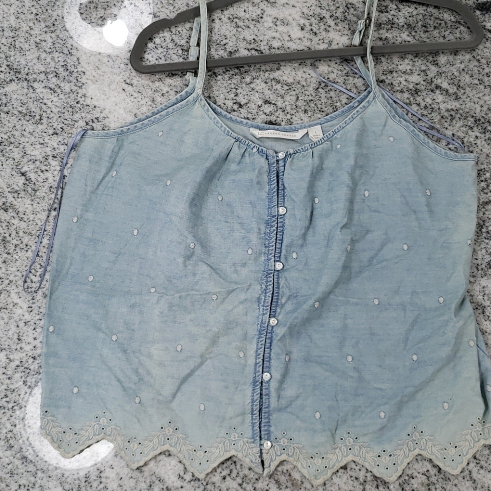 LC denim tank top